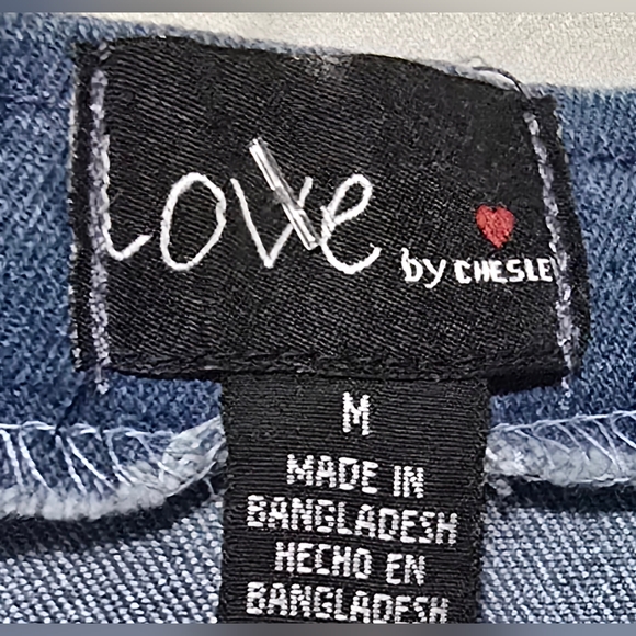 Chesley Women's Denim Sundress Front Button Blue Jean Size M - Picture 4 of 6